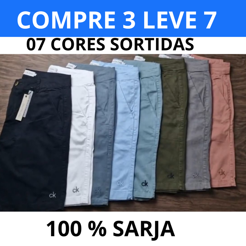 7 BERMUDAS CALVIN KLEIN 100 % SARJA ALGODÃO -OFERTA ACABA HOJE