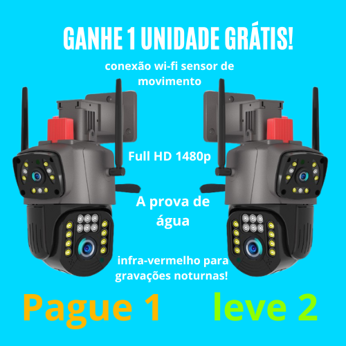 Câmera Duplha 5g wi-fi Full HD 1480p ,A prova de água+cartão de mémoria 32gb de brinde hoje