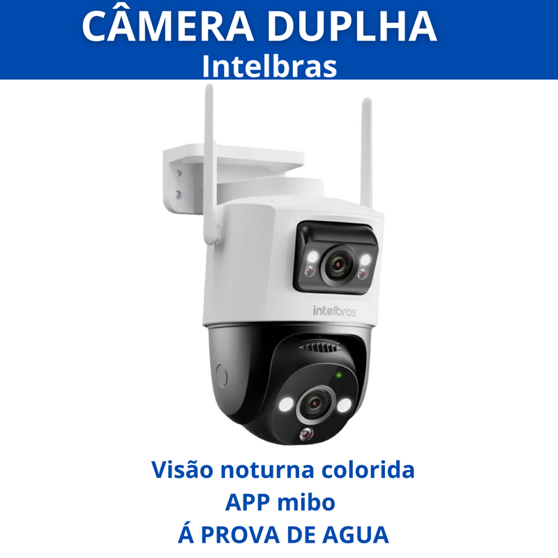 CâmeraI intelbras duplha wi-fi e 5g full hd 4k á prova de água +brinde cartão de memoria 32gb